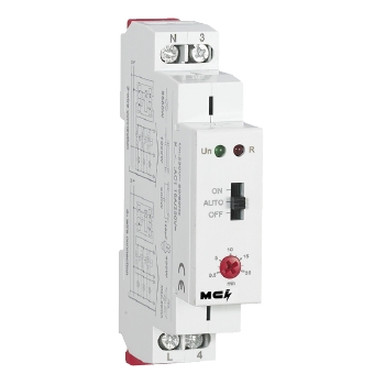 Mrt8-ls/a : minuterie électronique modulaire d'escalier. Alim 230v. Contact 1no. Boîtier modulaire l