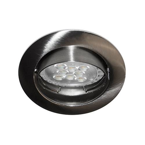 Downlight encastré rond orientable.fixation par ressorts.double bornier automatique.ne nécessite pas
