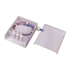 Boitîer mural abs pour 6 rj45 ou 12 raccords st ou 6 raccords sc duplex