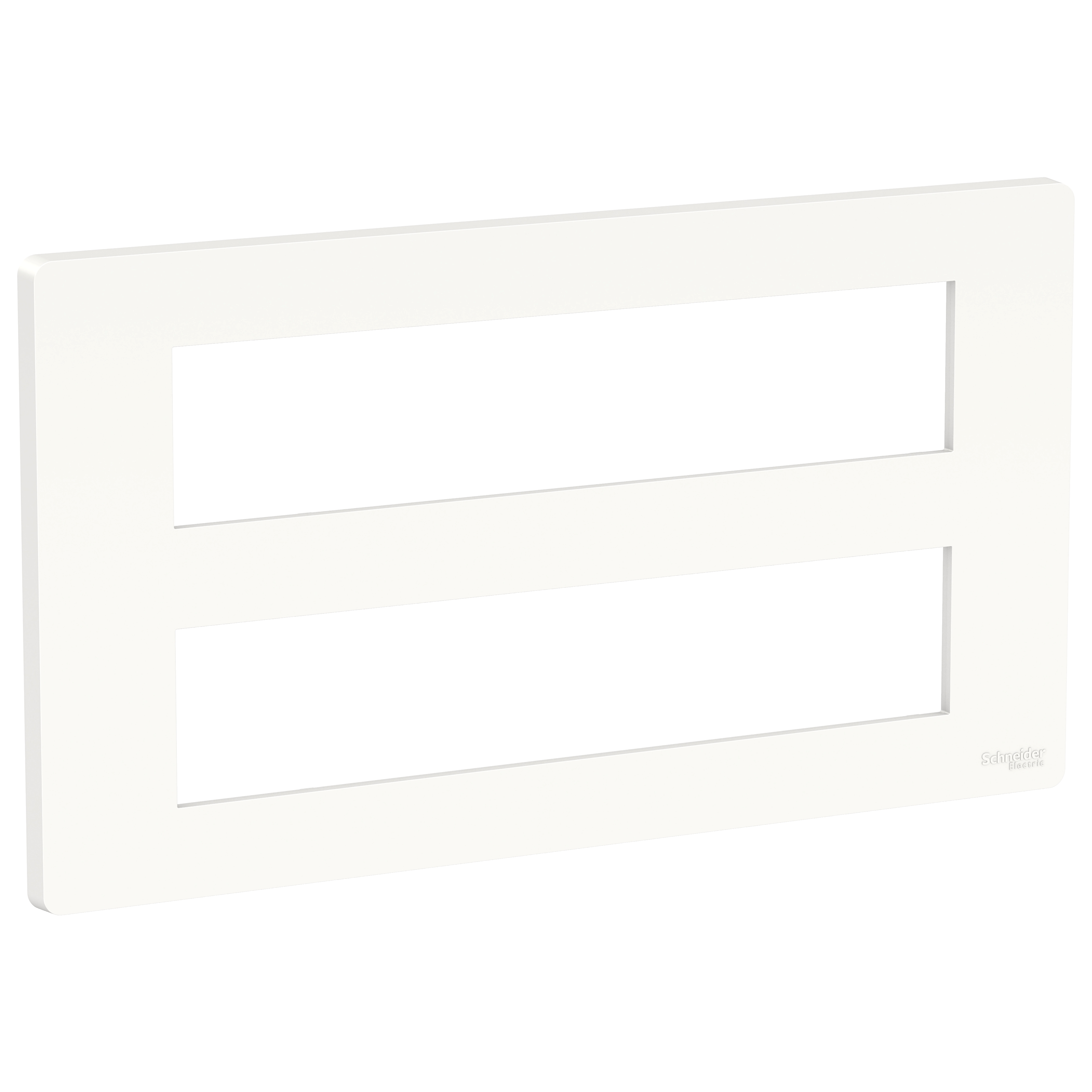 Unica - support de fixation + plaque de finition pour boîte de concentration 2 rangées de 10 modules