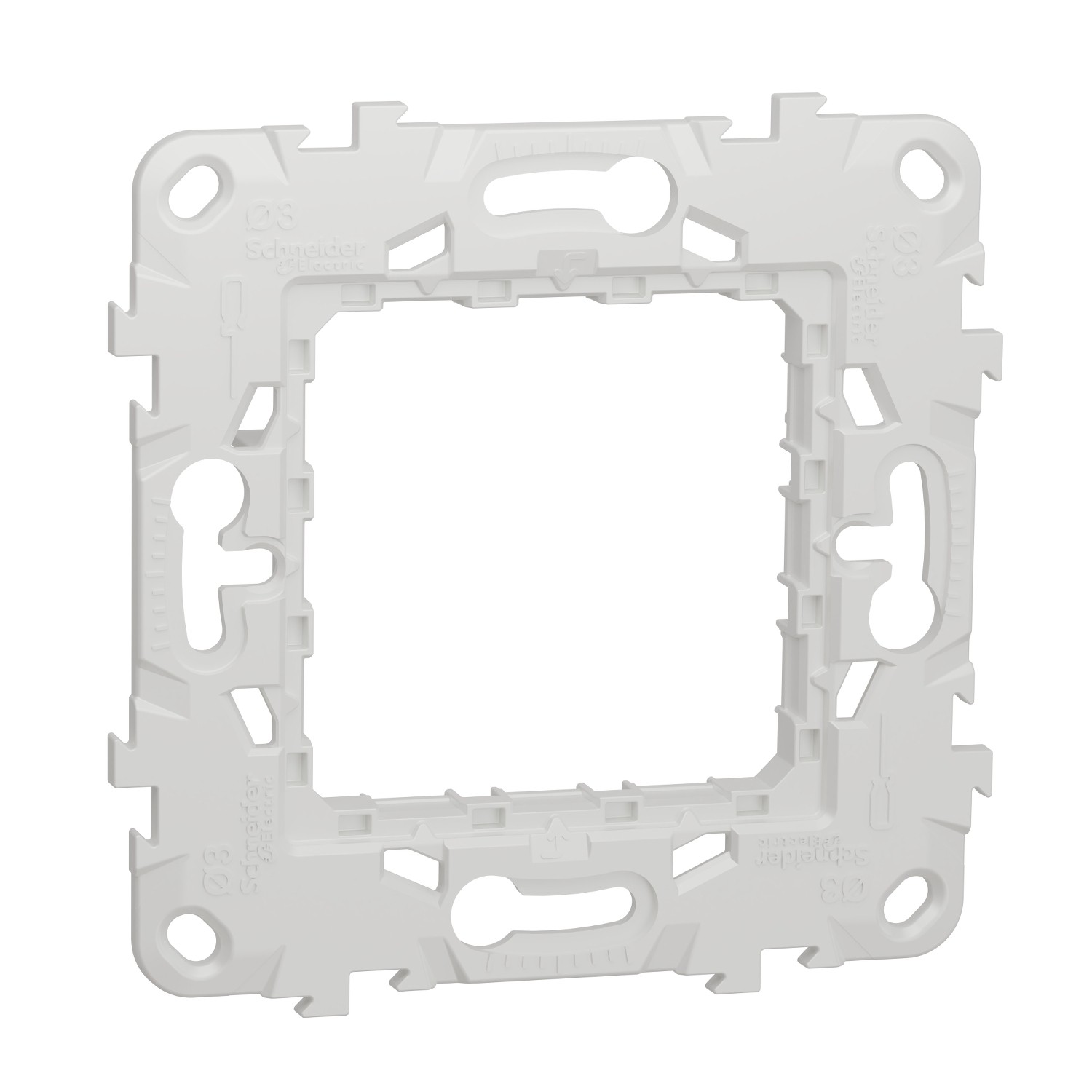 Unica - support de fixation - zamak - 2 modules