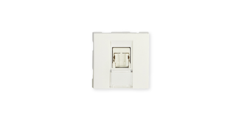 Prise tercia rj45 catégorie 6 utp 2 modules blanche ral9010