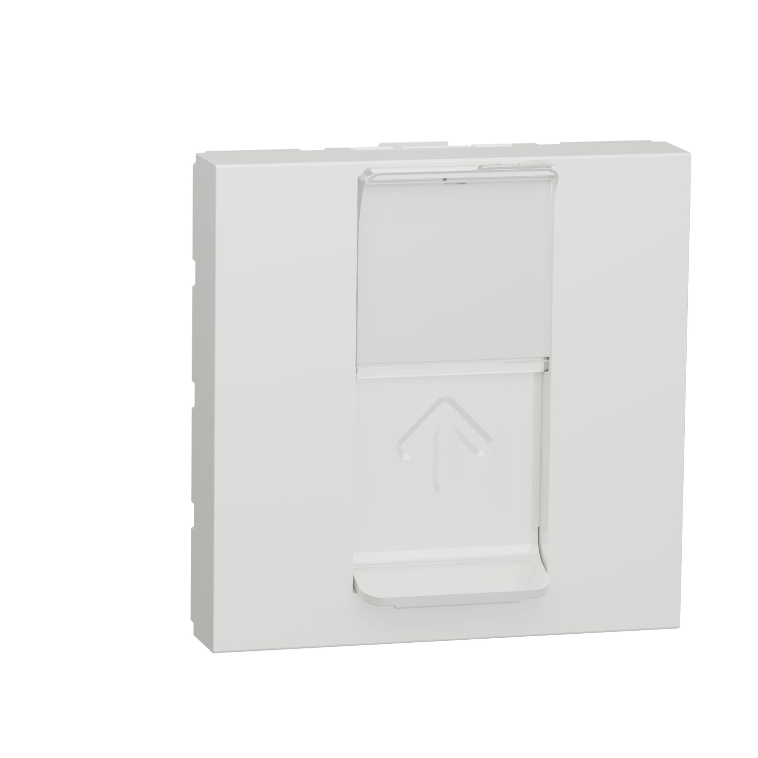 Unica - prise rj45 simple - cat 5 utp - 2 mod - blanc - meca seul