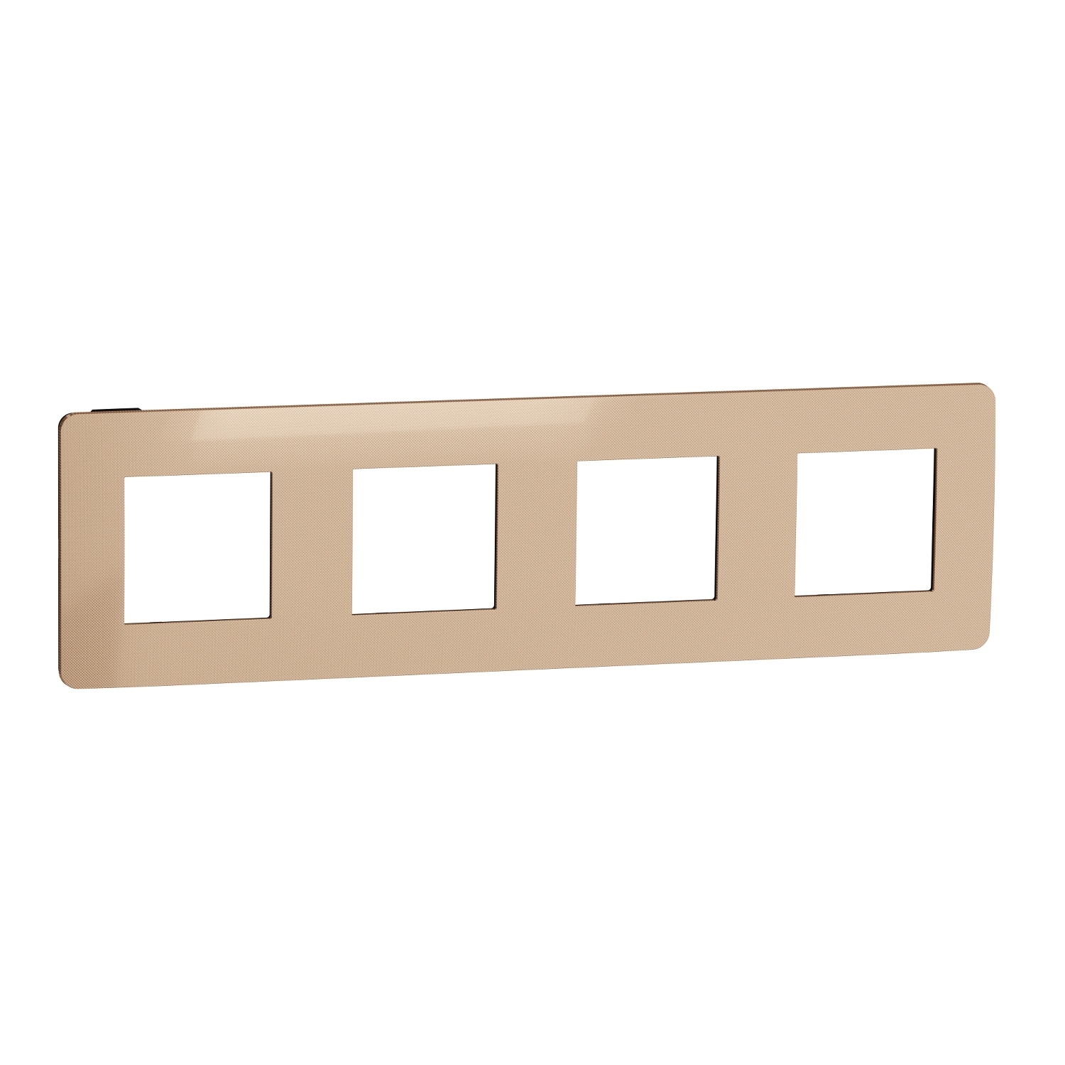 Unica studio métal - plaque de finition - cuivre liseré anthracite - 4 postes