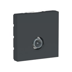 Unica - prise télévision - tv mâle - individuel - 2 modules - anthracite - mécanisme seul