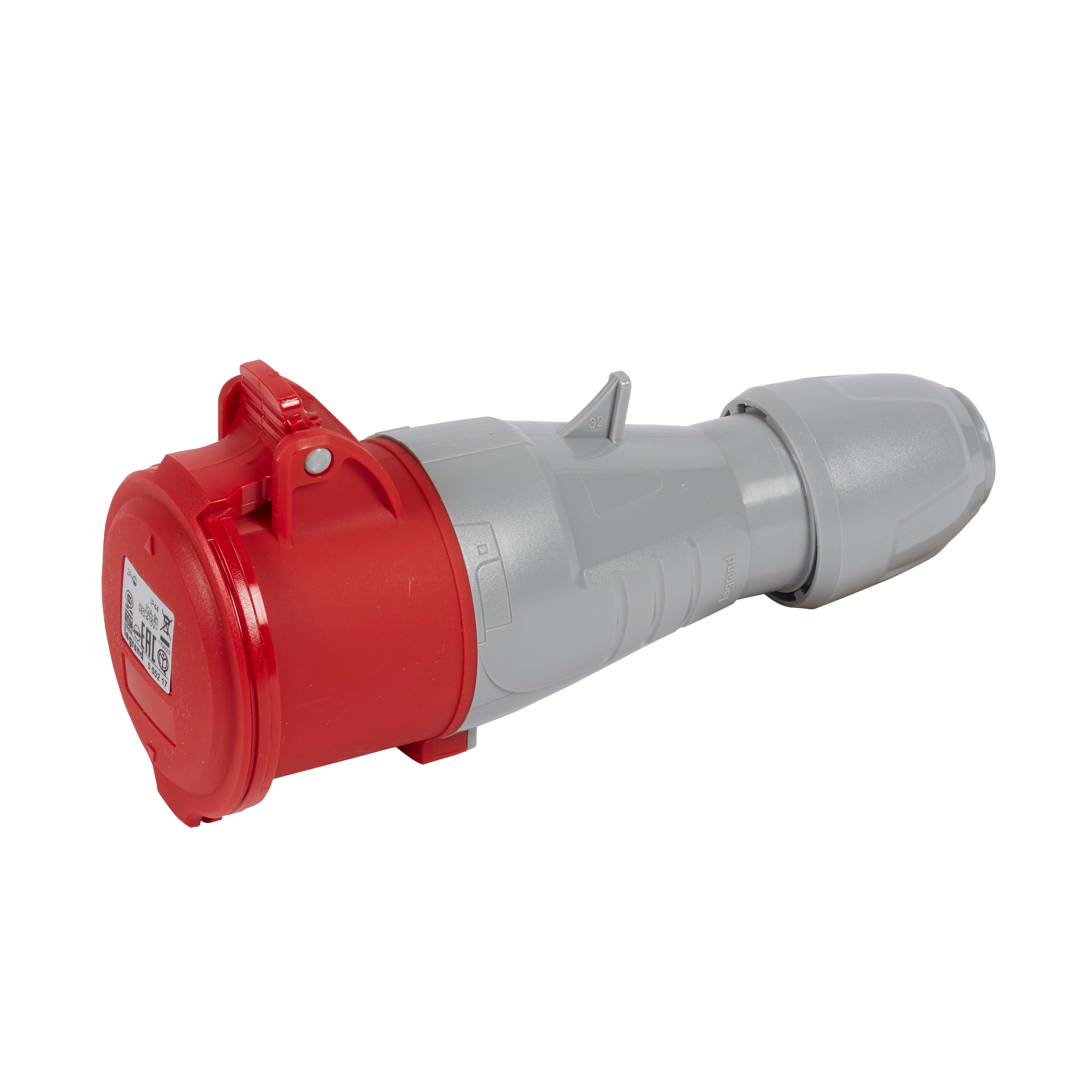 Prise mobile p17 - 400 v - 32a - 2p+t - ip 44