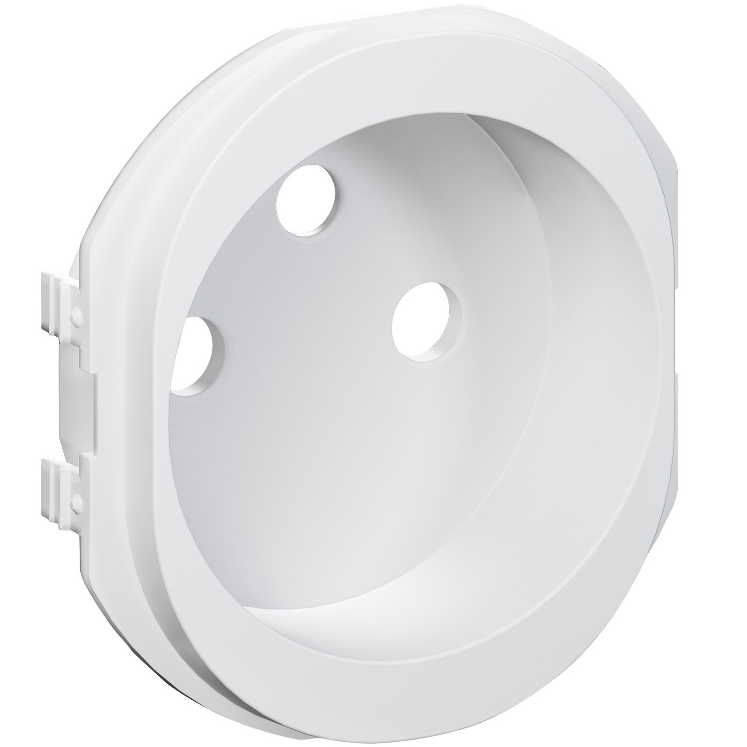 Ovalis - enjoliveur seul prise de courant 2p+t 16a- coloris blanc