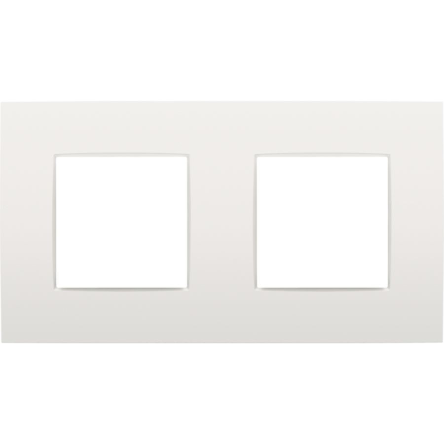 Double plaque de recouvrement de 71 mm dentraxe intense white