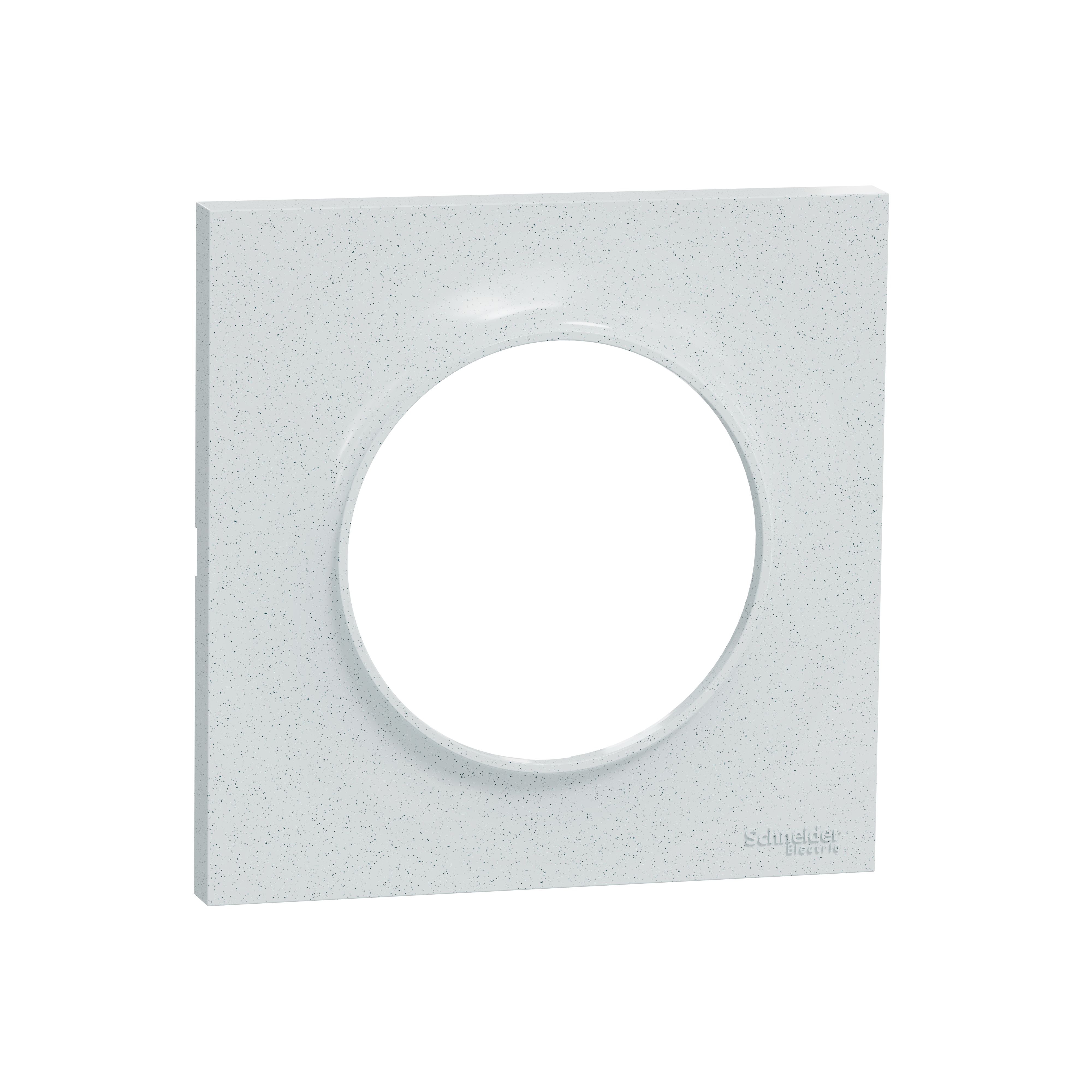 Odace - styl - plaque - blanc recyclé- 1 poste - h 85mm - l 85mm - p 10mm - ik04 - ip21 d - sans hal