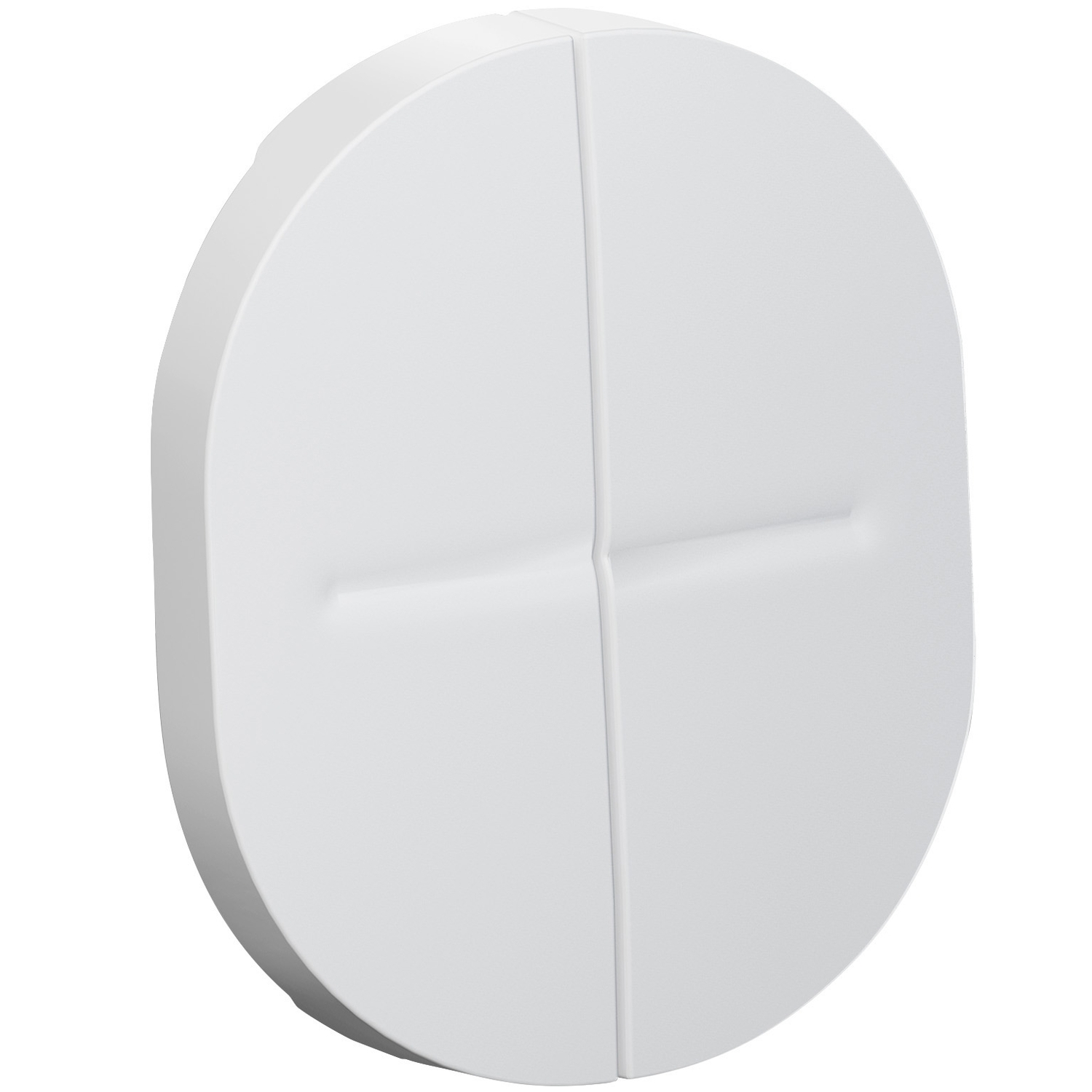 Ovalis - enjoliveur seul double va-et-vient, double poussoir, vv + poussoir-de coloris blanc