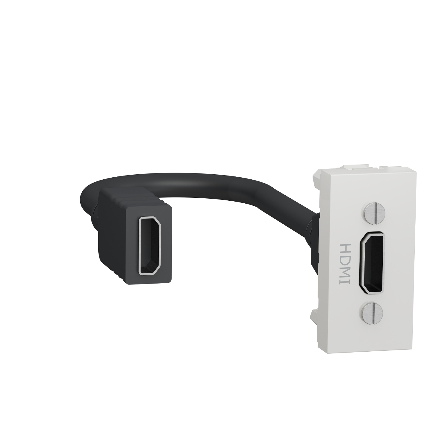 Unica - prise hdmi préconnectorisée - 1 module - blanc - mécanisme seul