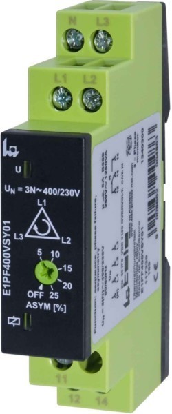 Relais de contrôle de phases réseaux triphasés enya tele haase - 0.1 à 100Ms