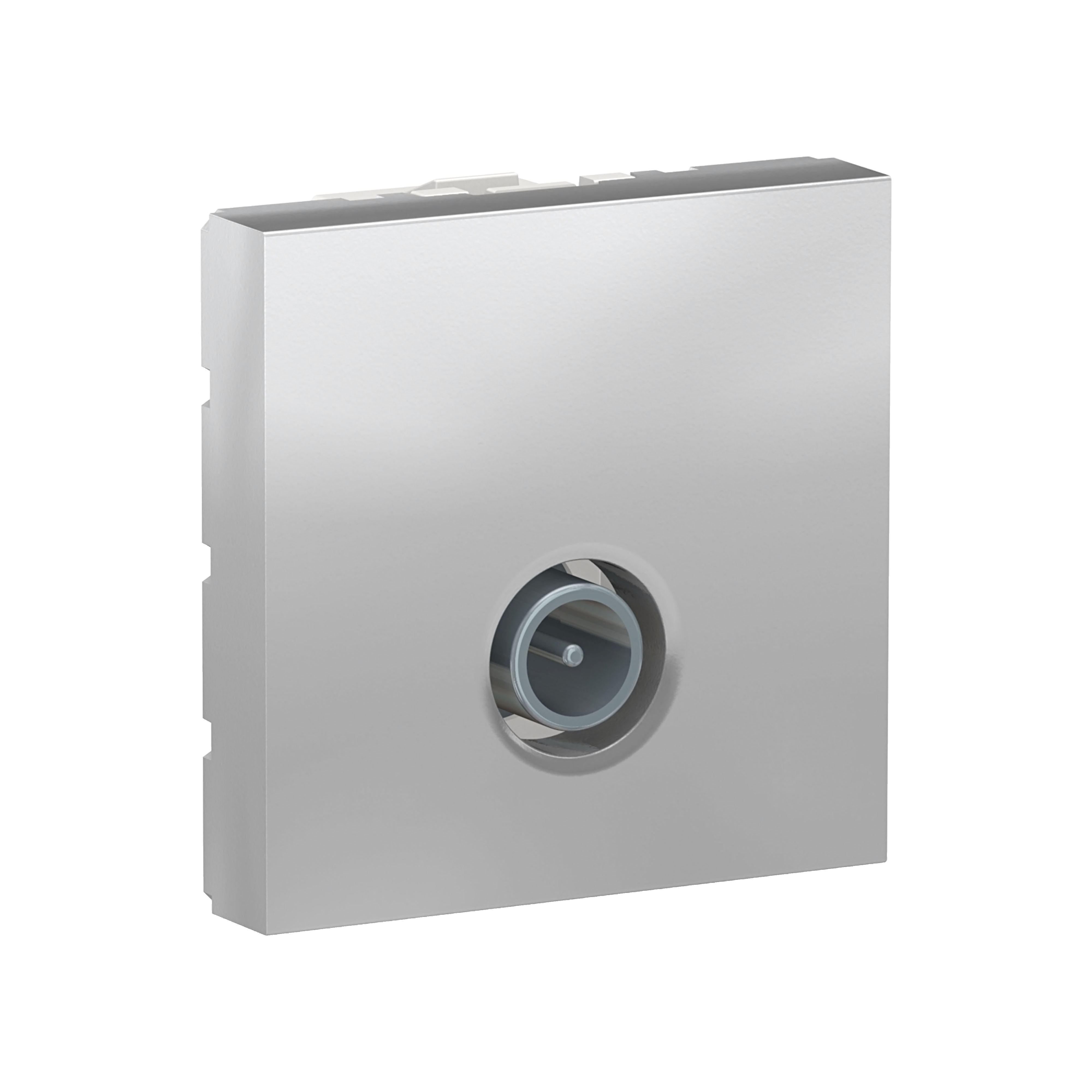 Unica - prise télévision - tv mâle - individuel - 2 modules - alu - mécanisme seul