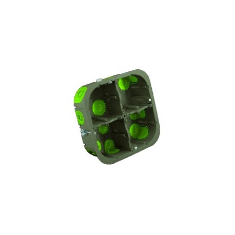 Boîte d'encastrement étanche r'box 2x2 postes diam 67mm prof 50mm