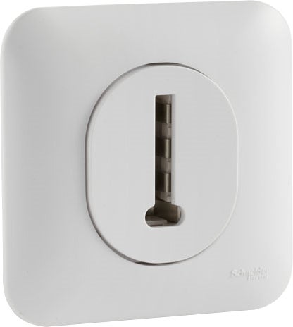 Prise téléphone ovalis blanc schneider electric s262496