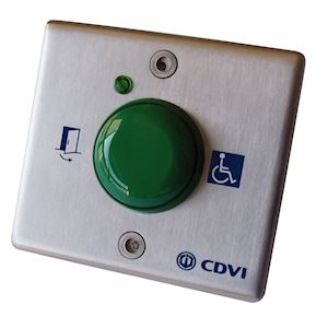 Bouton poussoir choc encastré son & lum bte 65m