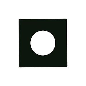 Collerette led'up universal carrée noir mat fixe