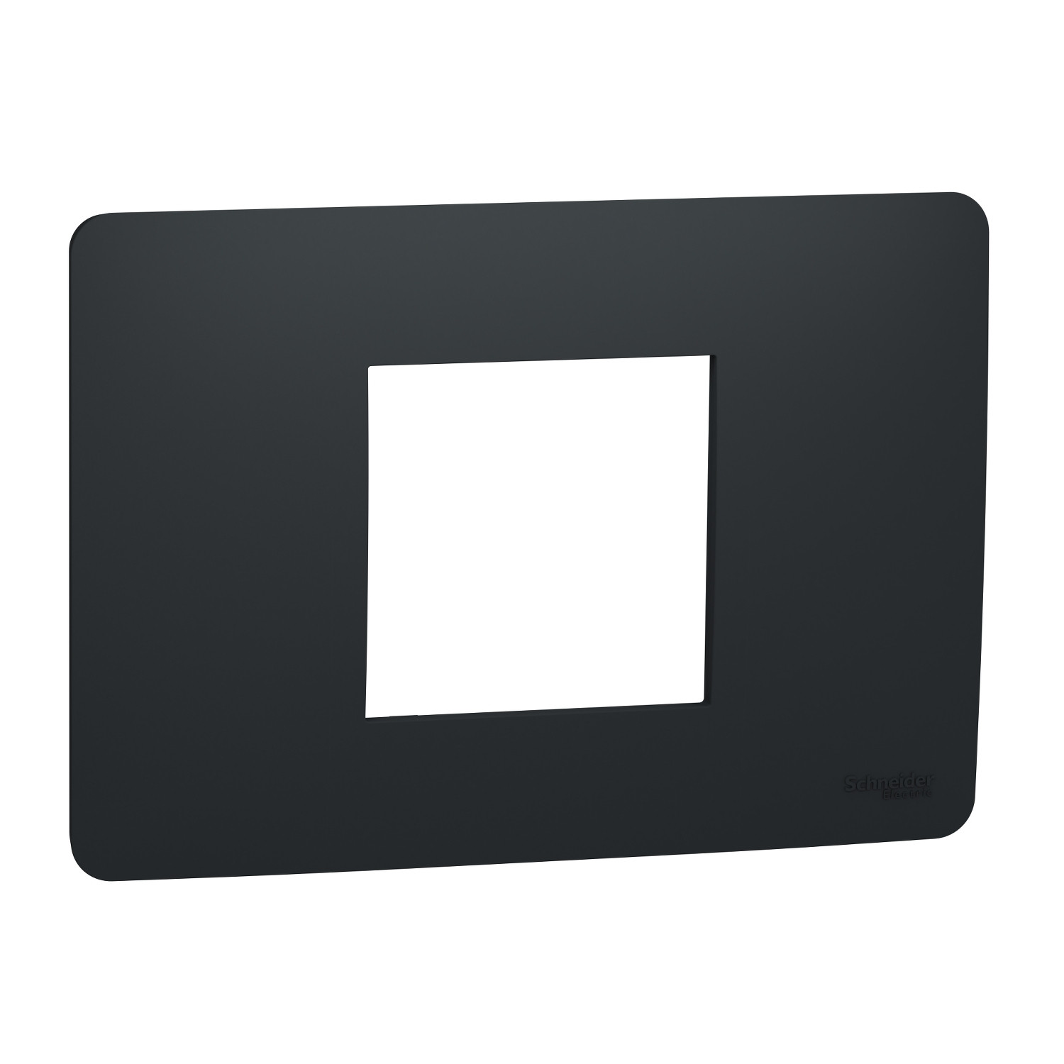 Unica studio - plaque de finition - anthracite - 2 modules