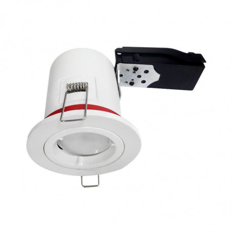 Support plafond bbc rond blanc avec douille automatique ø88 mm