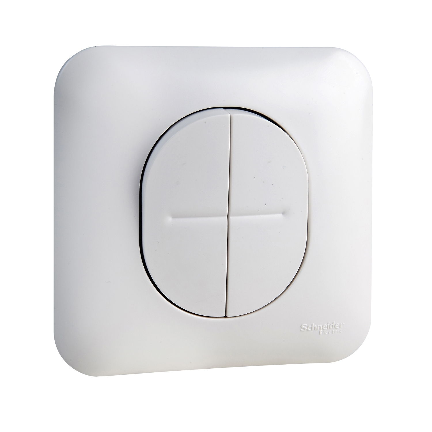 Ovalis - double poussoir à fermeture - - fixation par vis-mécanisme avec une plaque de fixation comp