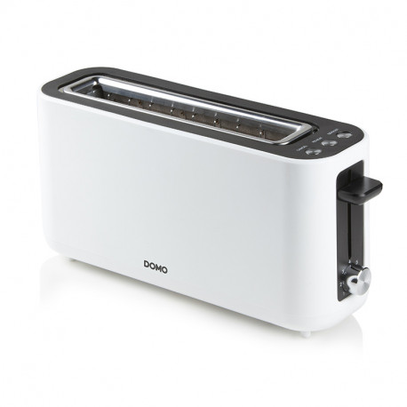 DOMO DO962T Grille-pain r&eacute;glage de la temp&eacute;rature en continu, bo&icirc;tier Cool-Touch blanc