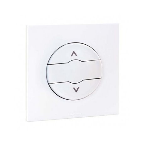 Bouton poussoir volet roulant vmc dune eur'ohm - complet - blanc - nf