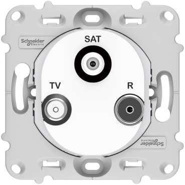 Ovalis - prise tv/r/sat - sans plaque de finition-mécanisme seul, soit support de fixation et mécani