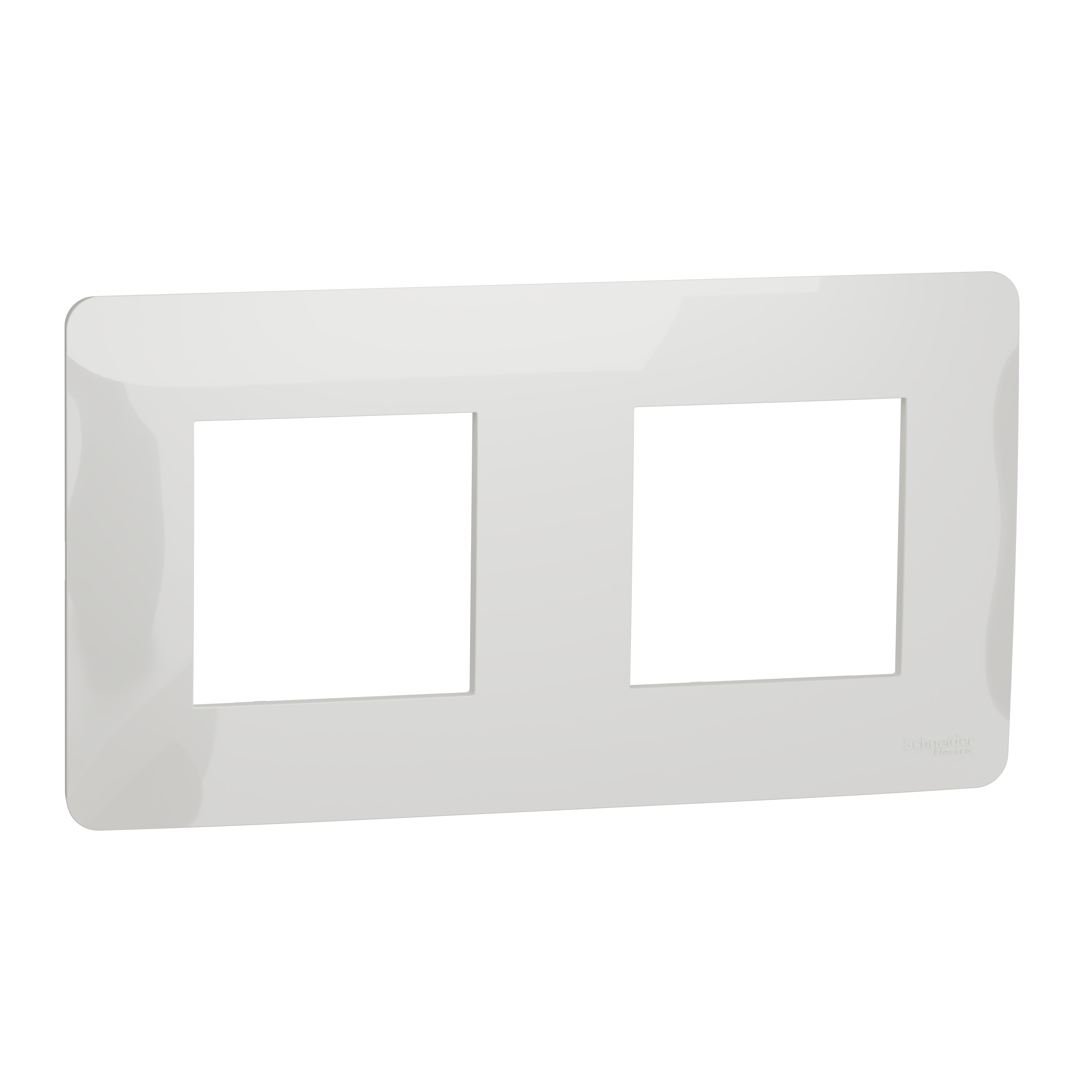 Unica studio - plaque de finition - blanc - 2 postes