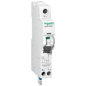 Residual current breaker with overcurrent protection (rcbo), acti9 ic60h rcbo, 1p + n, 32a, 10ma, a