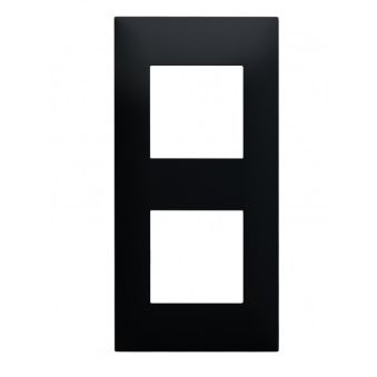 Plaque espace evolution - nuances - 2 postes - noir mat