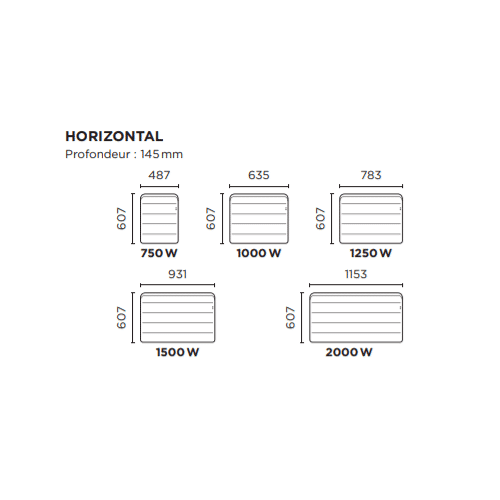 THERMOR Radiateur &eacute;lectrique connect&eacute; chaleur douce EQUATEUR 3 1500 W Horizontal  482251