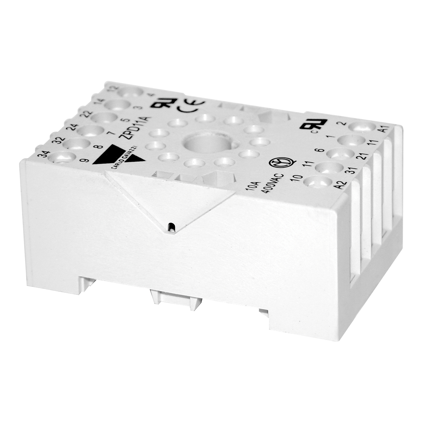 Carlo gavazzi socle 11 poles rail din - zpd11a