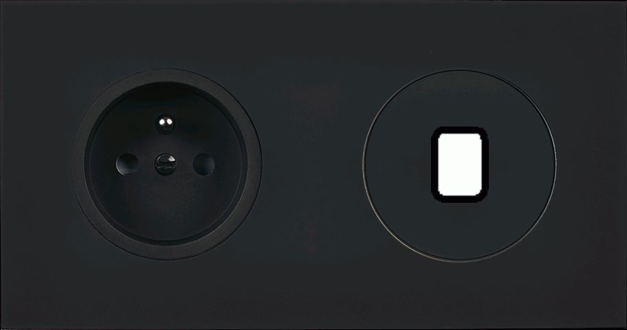 Façade désir satin noir soft touch double horizontale pc 1 mediales atouts de la gamme :