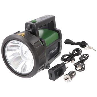 Projecteur led rechargeable - 5w - 350lm - distance du faisceau 500m - ip44