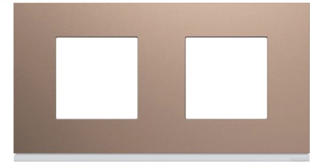 Plaque de finition prise double 2p h71 rose - wxp0512 hager
