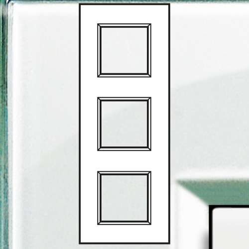 Ll-plaque rectangul. 3X2 mod 71mm aquamarine