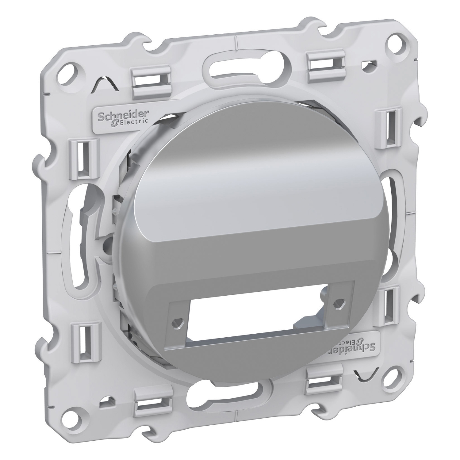 Odace - prise optique 2 sorties, à compléter avec une traversée vdib6082001 aluminium