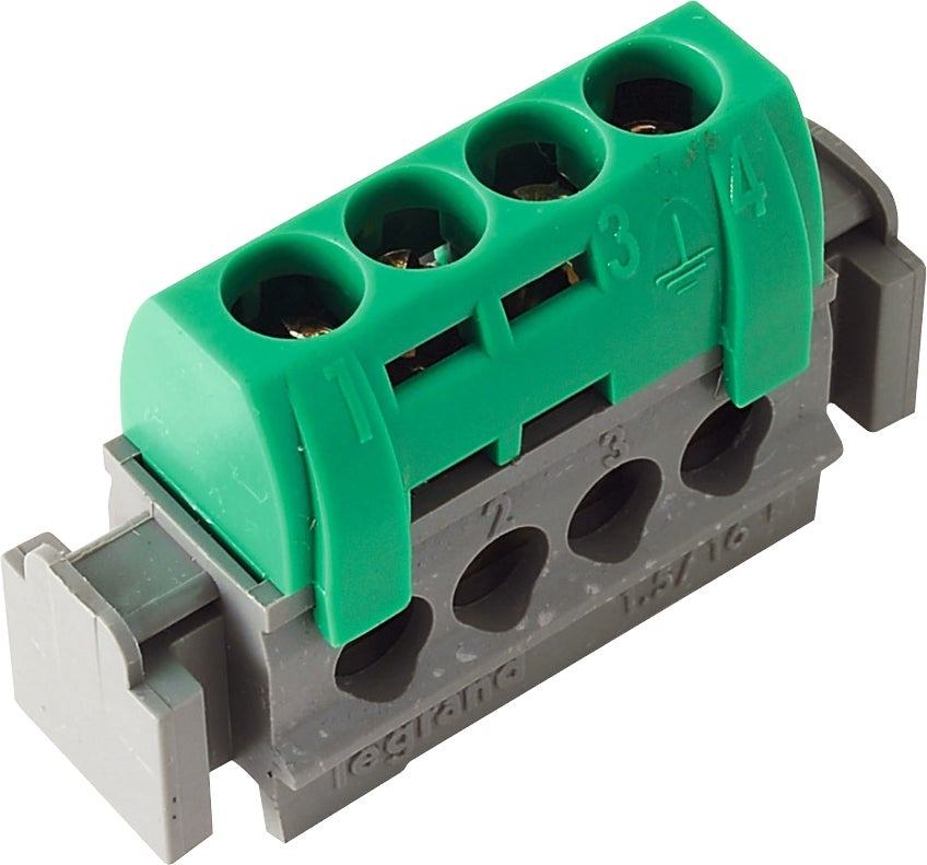 Bornier permettant de répartir et distribuer la terre dans le tableau électrique