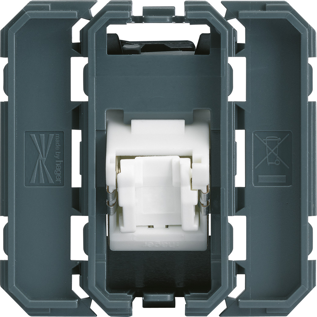 Prise rj45 gallery catégorie 6 utp 2 modules incliné a 45°