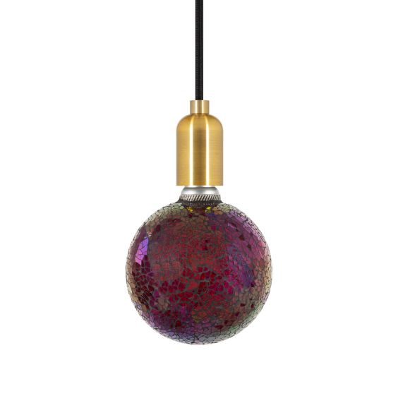 Ampoule globe mosaïque rouge led 4w 470lm