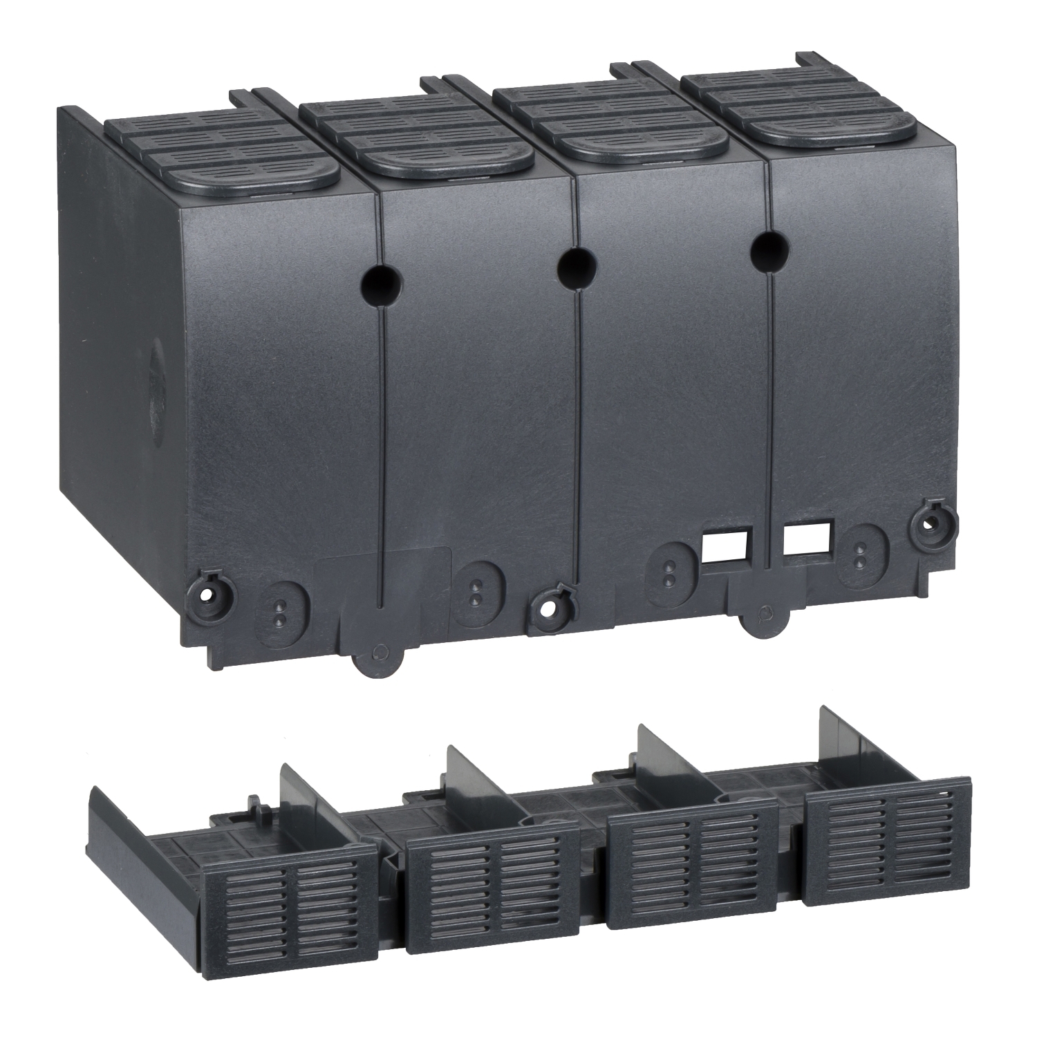 Compact nsx - 1 cache-borne pour mise en série - 4p - pour les compact nsx100-250dc, ins250, inv100-