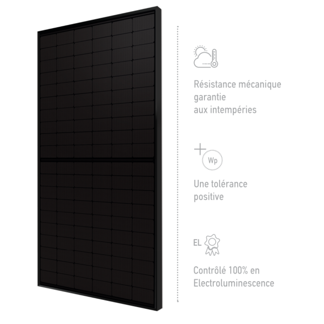 Recom - panneau photovoltaique - 410w - bi verre - lion