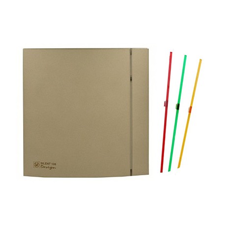 Aérateur silent design 100 cz champagne - 8w - 85m3/h - avec clapet anti-retour