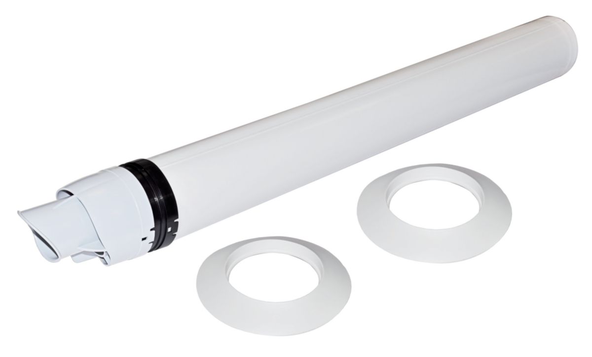 Erminal horizontal polypropylène diamètre 60 / 100 mm longueur 800 mm colis dy871