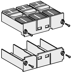 2 Cache-bornes 3p longs pour socle