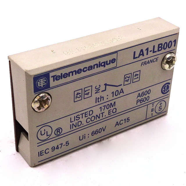 La1lb001 bloc de contacts auxiliaires pour integral 18, 1v, schneider electric