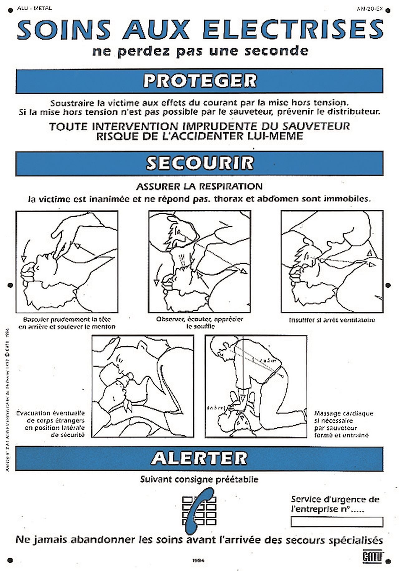 Affiche soins aux electrises export catu am-20-ex